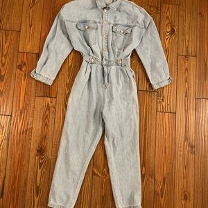 Stylish Light Blue Denim Jumpsuit